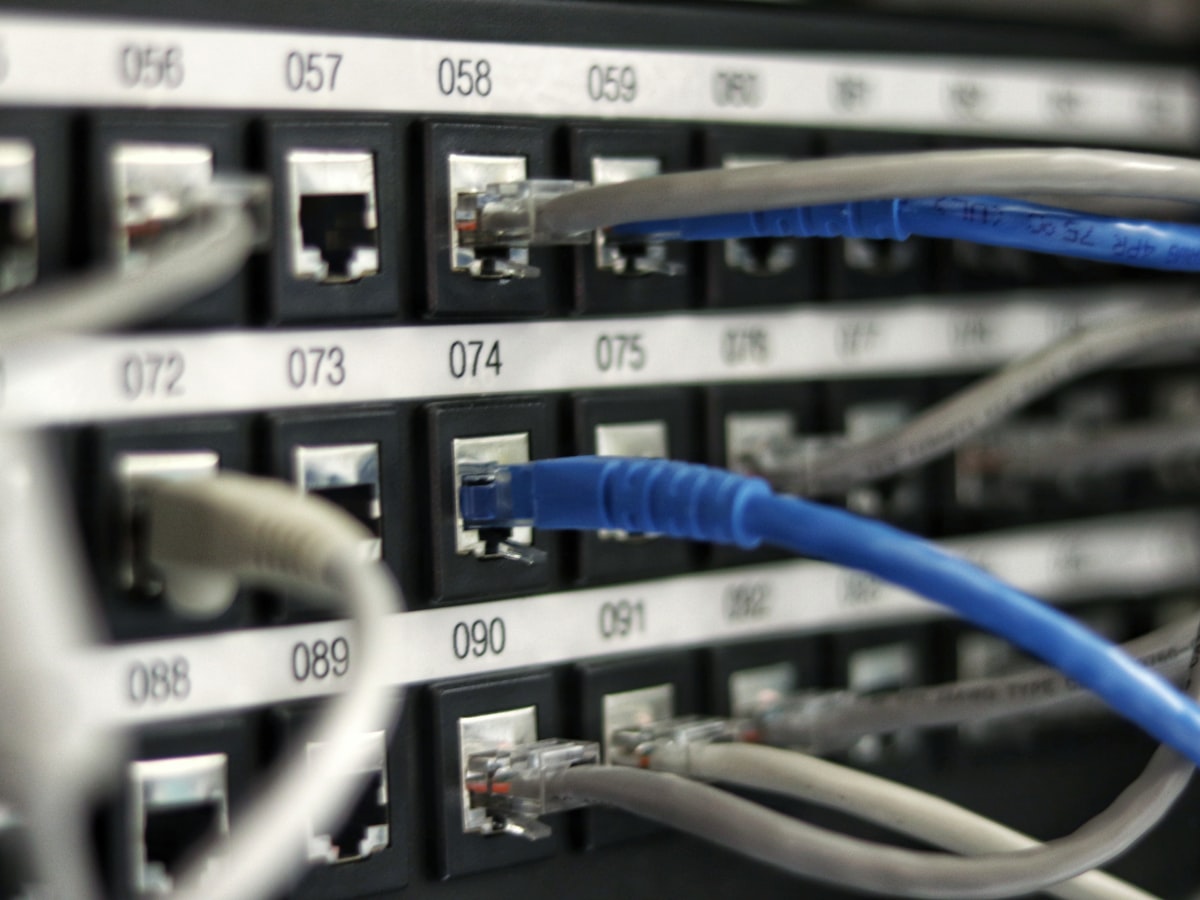 Server and network equipment in a rack